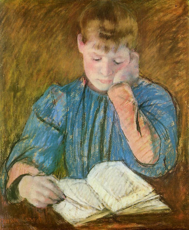 The Pensive Reader - Mary Cassatt Painting on Canvas